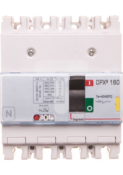 420057 Dpx³ 160 160A 4 Kutuplu 25KA Ayar Sahalı Kompakt Şalter