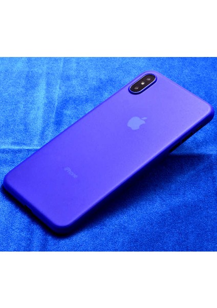 - Apple iPhone XS Max 6.5 - Kılıf 1.Kalite Mat Ultra İnce PP Kapak - Mavi