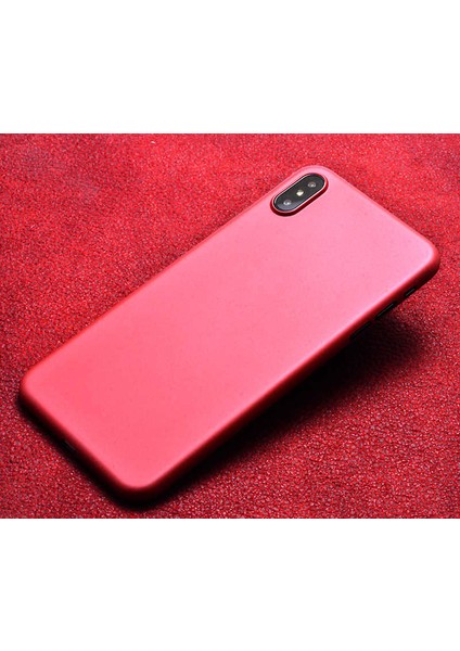- Apple iPhone XS Max 6.5 - Kılıf 1.Kalite Mat Ultra İnce PP Kapak - Kırmızı