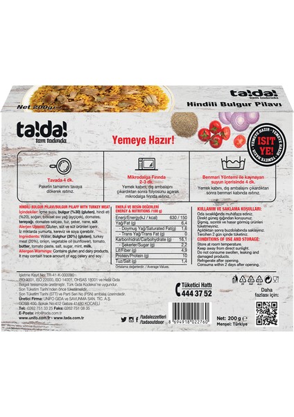 Hindili Bulgur Pilavı - 200G modelleri