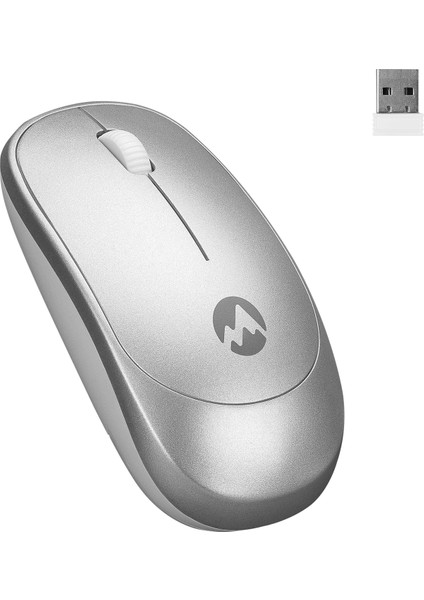 KB-BT72 Elite Silver Metalik Bluetooth Kablosuz Q Klavye + Mouse Set