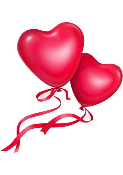 10 Lu Kırmızı Kalp Şekilli Balon