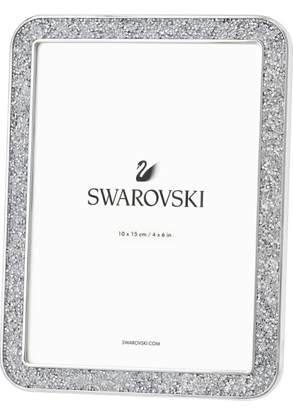 5379518 Swarovski Ev Dekorasyon Minera Picture Frame, Silver Tone, Small