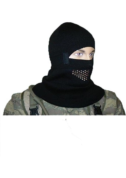 Karmaske Modüler Kar Başlığı & Bere Siyah Renk