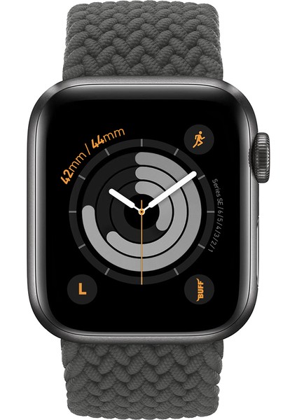 Buff Apple Watch Uyumlu Bands Braided 42/44 L Gray