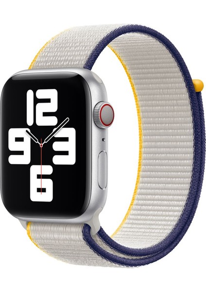 Apple Watch Seri 10 46MM, Seri 9/8/7/6/SE/5/4/3 Spor Loop Kordon 45MM 44MM 42MM Uyumlu Deniz Tuzu Sarı