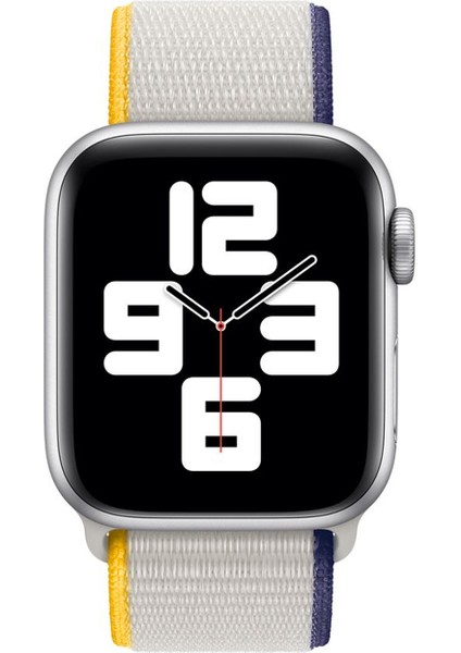 Apple Watch Seri 10 46MM, Seri 9/8/7/6/SE/5/4/3 Spor Loop Kordon 45MM 44MM 42MM Uyumlu Deniz Tuzu Sarı
