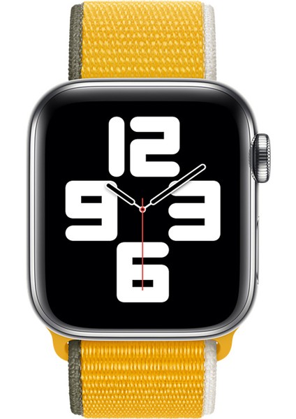 Apple Watch Seri 10 46MM, Seri 9/8/7/6/SE/5/4/3 Spor Loop Kordon 45MM 44MM 42MM Uyumlu Ayçiçeği Sarı