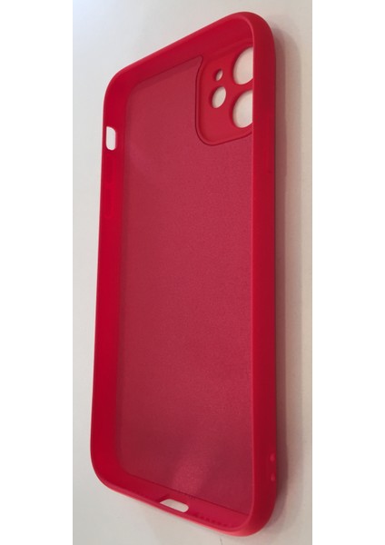 Iphone 11 Kamera Korumalı Lansman Kılıf Kırmızı