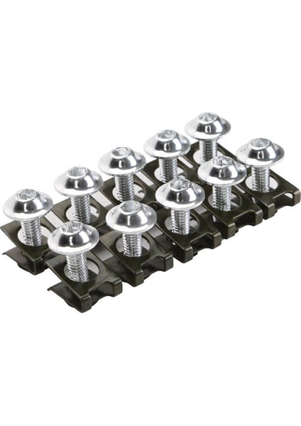 10X M6 Kazanma Hızı Raptiye Bolt Alüminyum Spire Klip Bahar Somun Gümüş (Yurt Dışından) modelleri