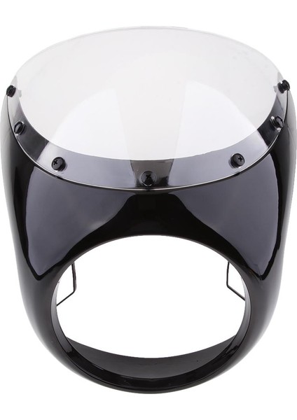 Motosiklet Far Retro Cafe Racer Mat Siyah Için Far Perşembe Ekran Kapak (Yurt Dışından)