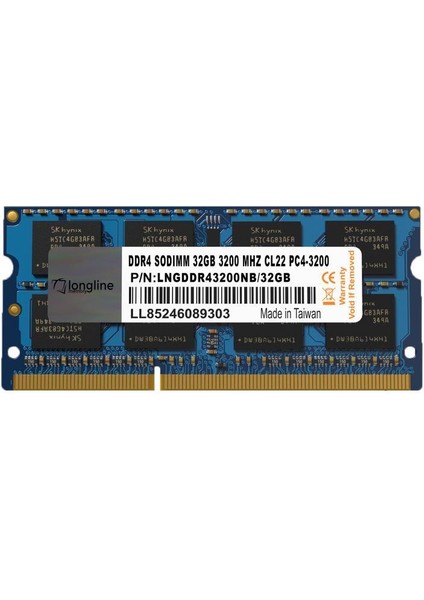 32GB 3200MHz DDR4 SODIMM Notebook Ram CL22 PC4-21300 LNGDDR43200NB/32GB