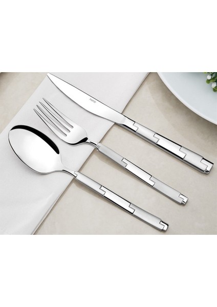 12 Adet Nehir Londra Saten Yemek Bıçak