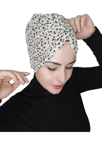 Kadın Desenli Büzgülü Trend Bone Krem fiyatları