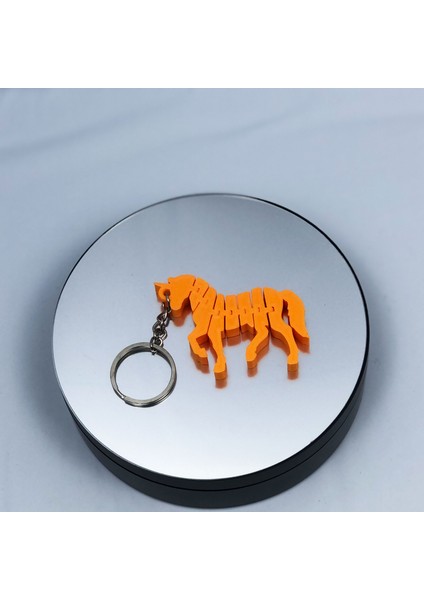 3D At Figürlü Anahtarlık