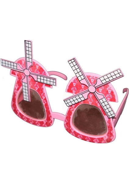 Pembe Renk Değirmen Şeklinde Gözlük