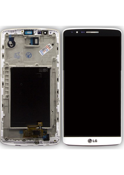 Lg G3 D855 Ekran LCD Dokunmatik Çıtalı - Beyaz