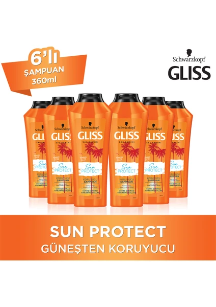 Sun Protect Şampuan 360 ml x 6 Adet