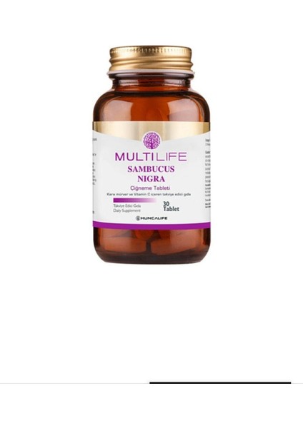 Multilife Kara Mürver ve Vitamin C Içeren Takviye Edici Gıda 30 Tablet