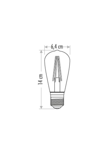 LED Ampul 6W Dimlenebilir Rustik CT-4313 Amber Renk