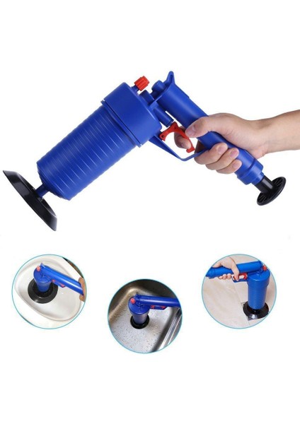 Air Blaster Basınçlı Lavabo Tuvalet Gider Açıcı Pompa