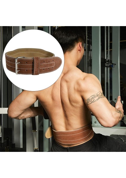 Halter Kemer Fitness Eğitim Spor Salonu Geniş Vücut Geliştirme Powerlifting Pu M Brown (Yurt Dışından) modelleri