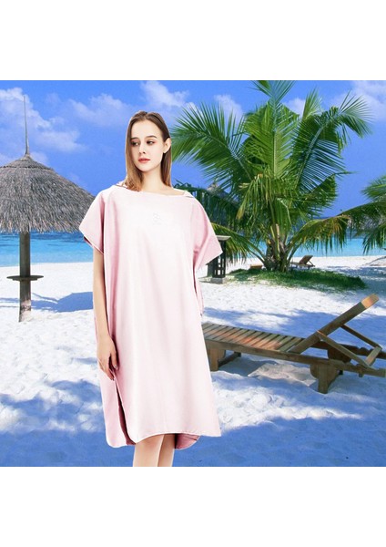 Mikrofiber Sörf Panço Değişen Robe Wetsuit Yumuşak Yüzmek Işık Pembe (Yurt Dışından) modelleri