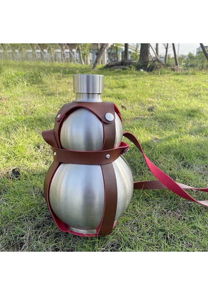Paslanmaz Kalça Şişesi Gurur Şişe Şarap Pot Deri Kapak Açık Doğum Günü Için 2.5l Gümüş (Yurt Dışından) fiyatları