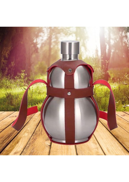Paslanmaz Kalça Şişesi Gurur Şişe Şarap Pot Deri Kapak Açık Doğum Günü Için 2.5l Gümüş (Yurt Dışından) fırsatları