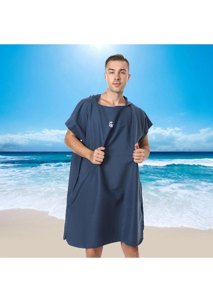 Mikrofiber Sörf Panço Değişen Robe Wetsuit Yumuşak Yüzme Donanması Mavi (Yurt Dışından) fırsatları