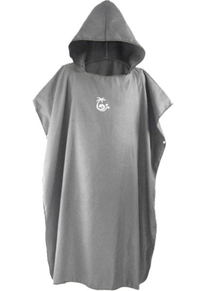 Mikrofiber Sörf Panço Değişen Robe Wetsuit Yumuşak Yüzmek Için Orta Gri (Yurt Dışından)