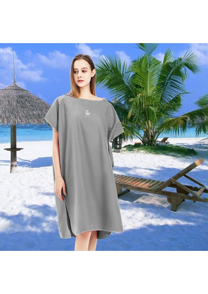 Mikrofiber Sörf Panço Değişen Robe Wetsuit Yumuşak Yüzmek Için Orta Gri (Yurt Dışından) modelleri