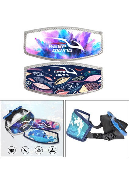 Yedek Yastıklı Maske Kayışı Kapak Scuba Dalış Ücretsiz Dalış Pembe Mor (Yurt Dışından) modelleri