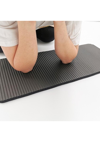 60X25 cm Kaymaz Yoga Mat Diz Pad Egzersiz Tahta Pilates Seyahat Zemin Siyah (Yurt Dışından)