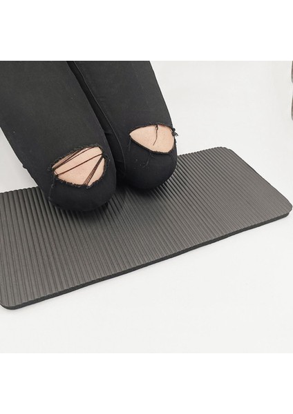 60X25 cm Kaymaz Yoga Mat Diz Pad Egzersiz Tahta Pilates Seyahat Zemin Siyah (Yurt Dışından)