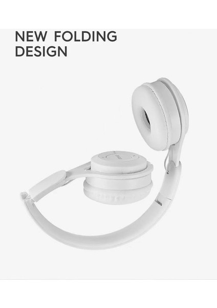 Kablosuz Bluetooth Kulaklık Başa Takılan Ios Android Evrensel Yeni Macarons Oyun Kablosuz Kulaklık Binaural Katlanabilir Bluetooth Tipi Kart Takılabilir Kablo Beyaz (Yurt Dışından) modelleri