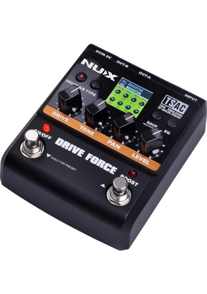 Drive Force Overdrive ve Distortion Pedalı