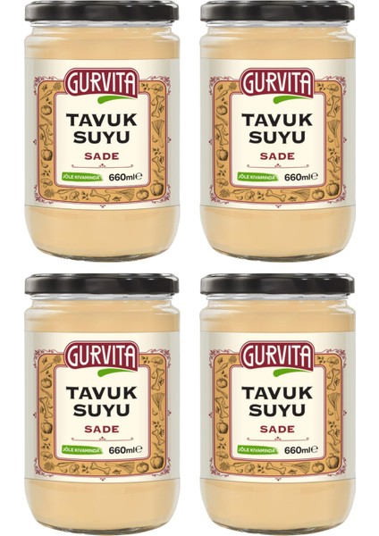 Tavuk  Suyu Sade 660 ml 4'lü