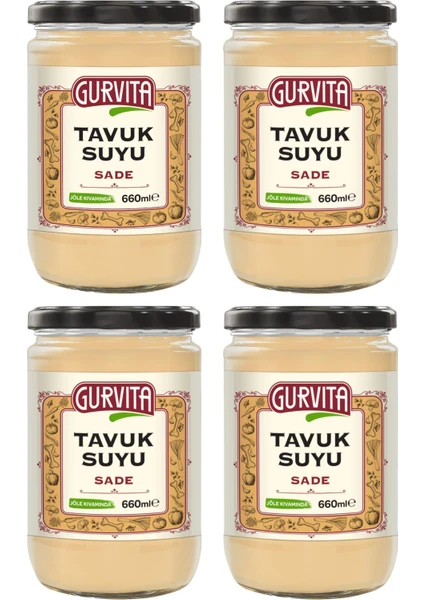 Tavuk  Suyu Sade 660 ml 4'lü