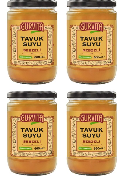 Tavuk Suyu Sebzeli 660 ml 4'lü