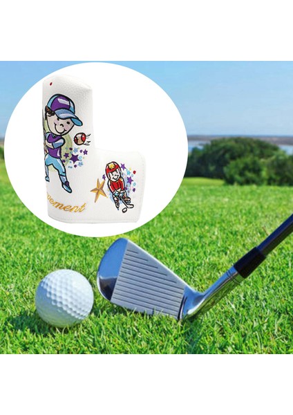 Golf Putter Kapak Mallet Headcovers Guard Blade Kulübü Koruyucu Tarzı 2 Beyaz(Yurt Dışından) indirimleri
