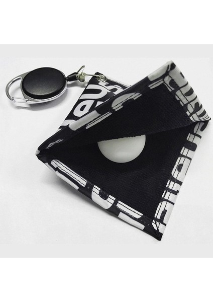 Golf Topu Temizleme Havlu Taşınabilir 4.7 x 4.7 Inç Golf Aksesuarları Mikrofiber Siyah fırsatları