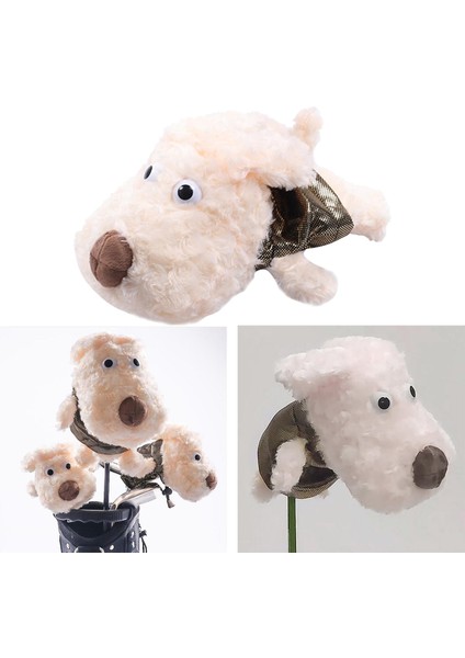 Sevimli Golf Kulübü Ahşap Sürücü Kafası Kapakları Köpek Şeklinde Headcover Ekipmanları Numarası 3 5 modelleri