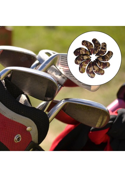 10PACK Golf Demir Headcover Şeffaf Viewport Tasarım Kulübü Başağı Kapak Kamuflaj Renk indirimleri