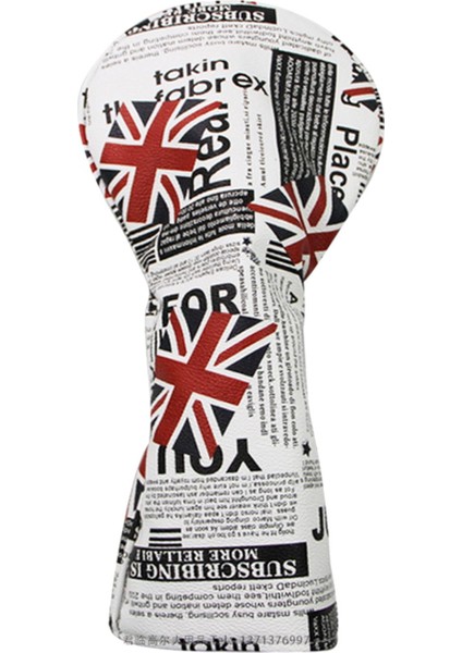 Golf Ahşap Kafa Kapak Kaymaz Headcover Koruyucu Guard Golf Kulübü Başkak Union Bayrağı 1