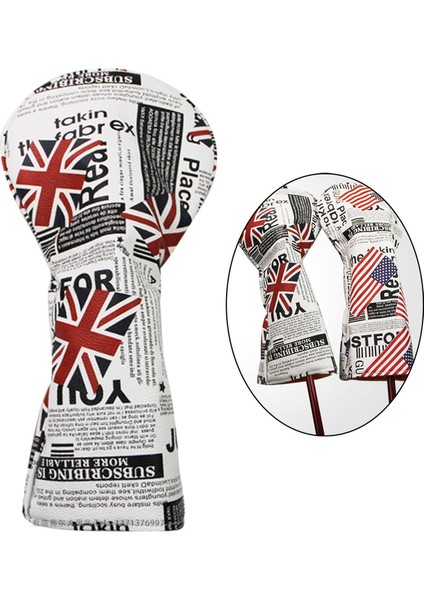 Golf Ahşap Kafa Kapak Kaymaz Headcover Koruyucu Guard Golf Kulübü Başkak Union Bayrağı 1 modelleri