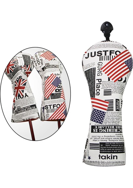 Golf Ahşap Kafa Kapak Kaymaz Headcover Koruyucu Guard Golf Kulübü Headcover Yıldız Çizgili 3 5 fiyatları