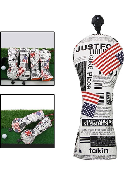 Golf Ahşap Kafa Kapak Kaymaz Headcover Koruyucu Guard Golf Kulübü Headcover Yıldız Çizgili 3 5 modelleri