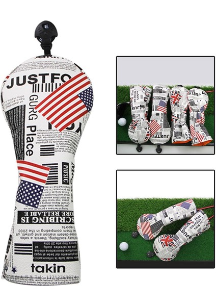 Golf Ahşap Kafa Kapak Kaymaz Headcover Koruyucu Guard Golf Kulübü Headcover Yıldız Çizgili 3 5 fırsatları