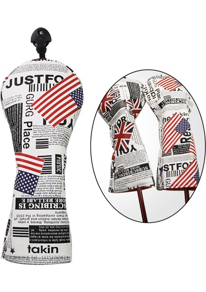 Golf Ahşap Kafa Kapak Kaymaz Headcover Koruyucu Guard Golf Kulübü Headcover Yıldız Çizgili 3 5 indirimleri
